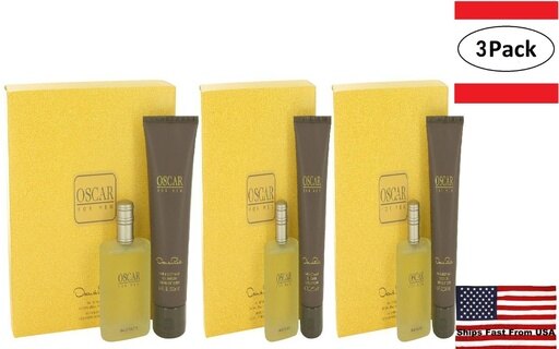 3 Pack OSCAR by Oscar De La Renta Gift Set -- 3.4 Oz Eau De Toilette Spray + 6.7 Oz Hair & Body Wash for Men