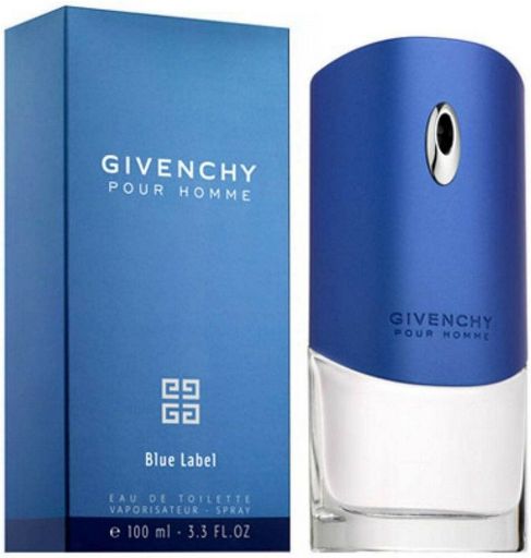 Blue Label by Givenchy Eau De Toilette Spray for Men 3.3 Oz (Pack of 4)