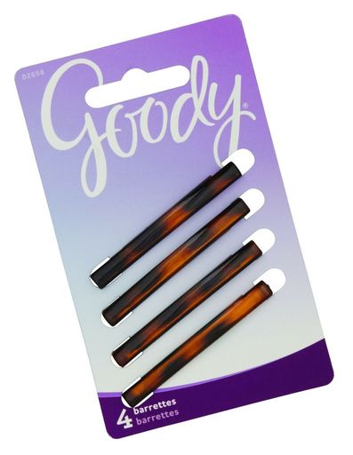 Goody Classics Stay Tight Hair Barrette Mock Tort, 4 Count Pack of 1