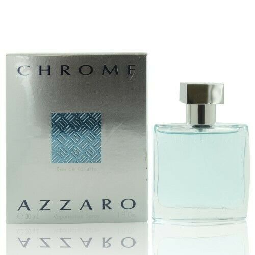 Chrome 1.0 Oz Eau De Toilette Spray by Azzaro New in Box for Men
