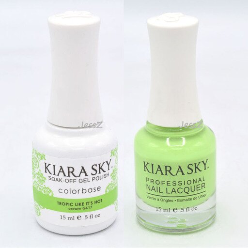 Kiara Sky Electro Pop Collection Gel Polish + Nail Polish Duo #617 Tropic Like It's Hot 0.5 Oz