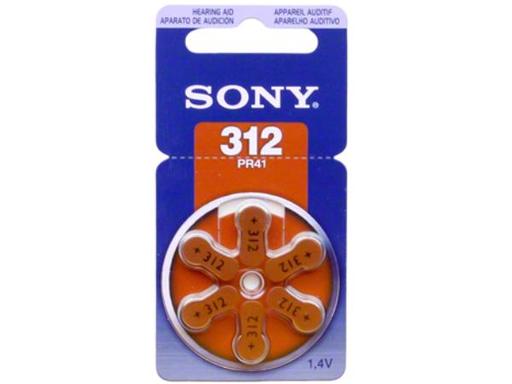 30-Pack Sony Size 312 (PR41) Hearing Aid Batteries
