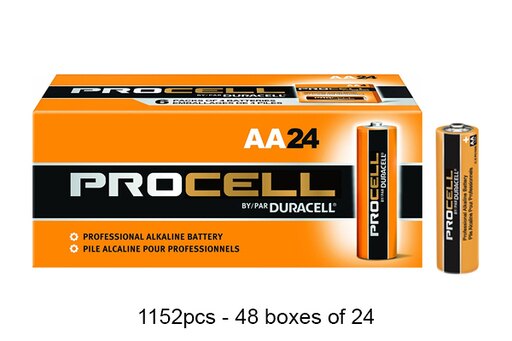 432-Pack AA Duracell Procell Alkaline Batteries (PC1500)