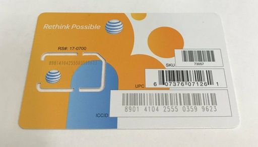 At & T 73057 Sim Card 4g (IL/PL1-2554-73057-NIB)