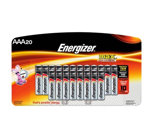 Energizer E92LP-20 Max Alkaline AAA Batteries 20 Pack