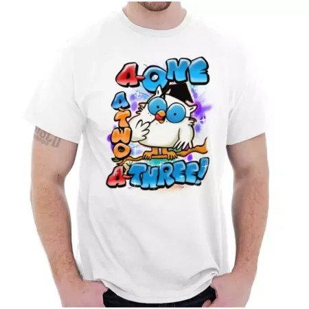 DOPASHIRT Airbrushed Tootsie Pop Mr Owl One Two Three Womens or Mens Crewneck T Shirt Unisex S-5XL Hot Trending Shirt  Vintage Birthday Gift