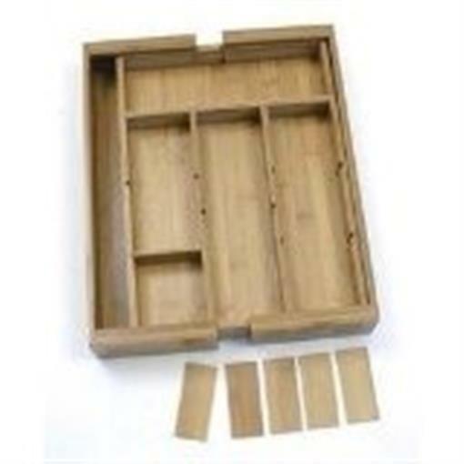 Lipper 8882 Bamboo Organizer Expandable Adjustable with 6