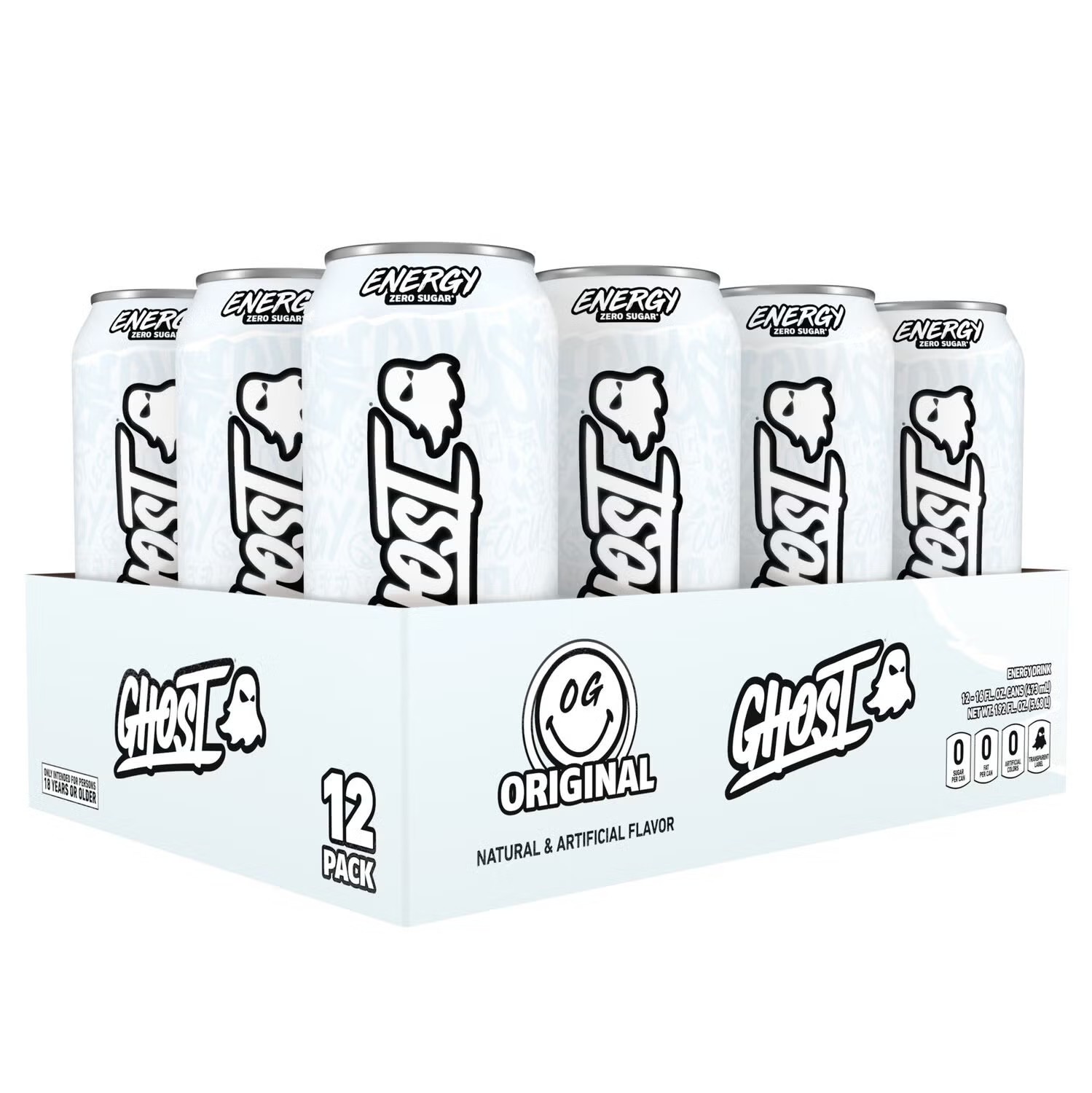Ghost Energy Drink Original Flavor Workout Legendary Taste 12 Cans 16 Oz Ea NEW