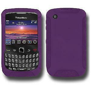 New Amzer Purple Premium Silicone Skin Jelly Case for Blackberry Curve 3g 9300