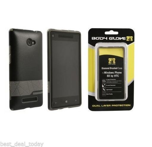 OEM Body Glove Diamond Shell Case for Htc Windows 8X Accord 6990 Black Verizon