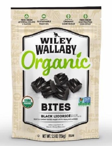 Wiley Wallaby Organic Black Licorice Bites - 5.5 Oz