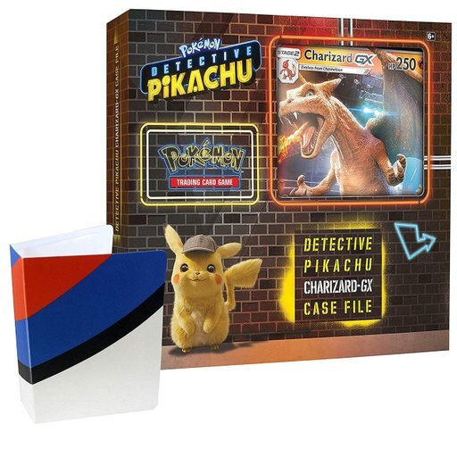 Pokemon TCG: Detective Pikachu Charizard-Gx Case File + 6 Booster Pack + a Foil Promo Card + a Foil Oversize Card + 1 Great Ball Themed Mini Binder