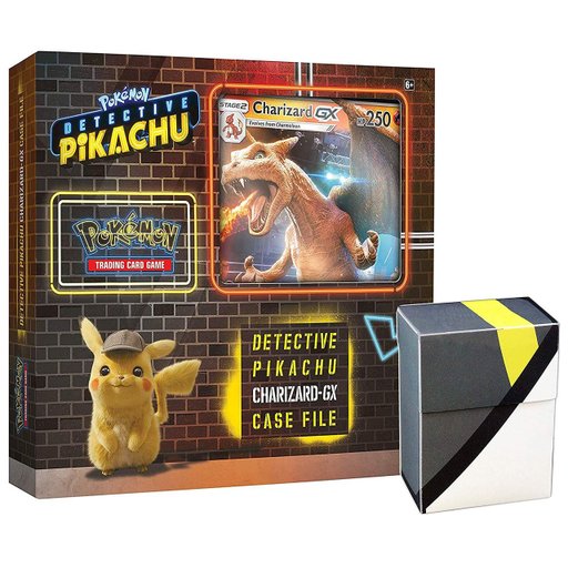 Pokemon TCG: Detective Pikachu Charizard GX Case File + 6 Booster Pack + Foil Promo Card + Foil Oversize Card + 1 Ultra Ball Inspired Deck Box