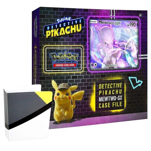 Pokemon TCG: Detective Pikachu Mewtwo-Gx Case File + 6 Booster Pack + a Foil Promo Gx Card + a Oversize Gx Foil Card + 1 Ultra Ball Themed Mini Binder