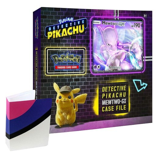 Pokemon TCG: Detective Pikachu Mewtwo-Gx Case File + 6 Booster Pack + a Foil Promo Gx Card + a Oversize Gx Foil Card + 1 Master Ball Themed Mini Binde