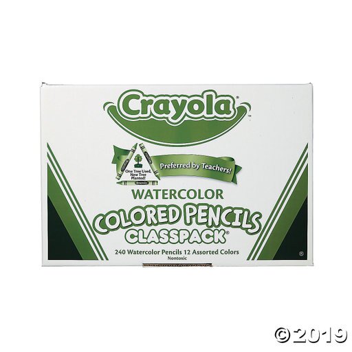 12-Color Crayola Watercolor Colored Pencils Classpack