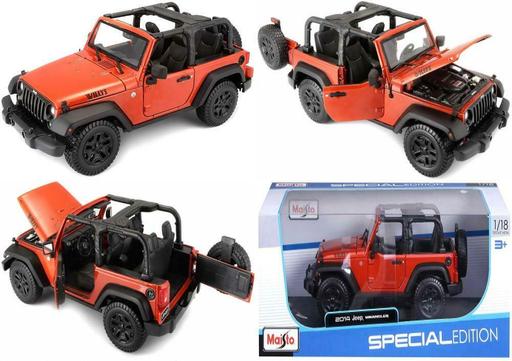 Maisto 2014 Jeep Wrangler No Top Diecast Vehicle (1:18 Scale)