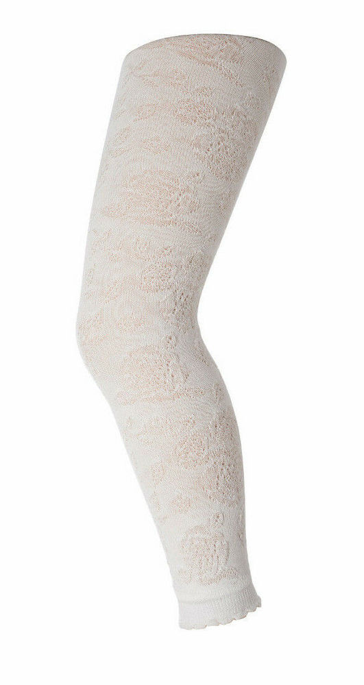 MP Leggings 4723 Weiß Mit Rosen Mädchen Tolle Passform Gr. 120-140 Neu