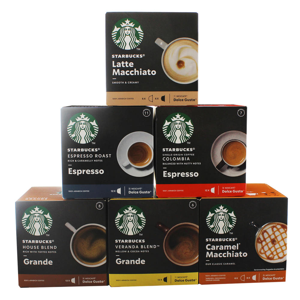 Nescafé Dolce Gusto Starbucks Gemischtes Set Alle Sorten, Kaffee, Kaffeekapseln, 6 X 12 Kapseln