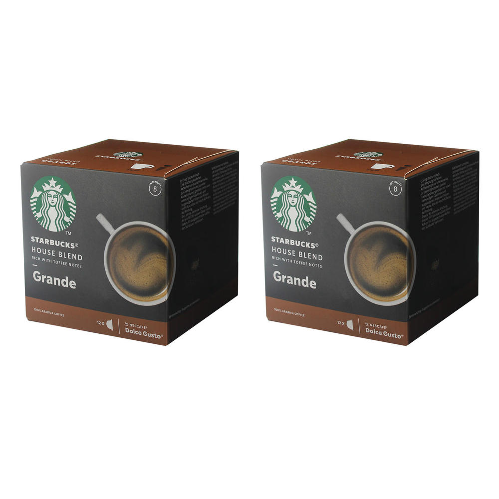 Nescafé Dolce Gusto Starbucks House Blend Grande 2er Set, Kaffee, Röstkaffee, Kaffeekapseln, 2 X 12