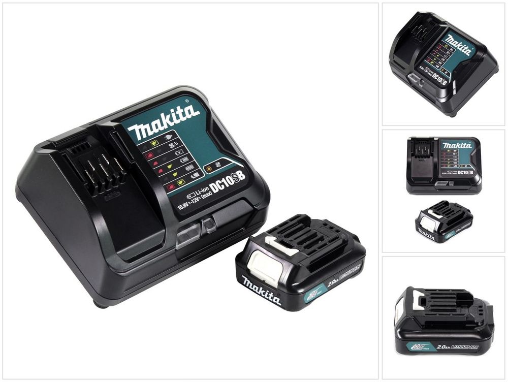 Makita Akku Power Set 12V Mit 1x BL 1021 B 2,0 Ah Akku + DC 10 SB Ladegerät