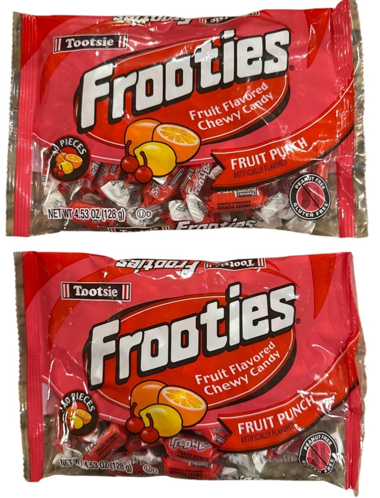 2 Pack Tootsie Frooties Fruit Punch Mini Chewy Candy 4.53 Oz Halloween Candies