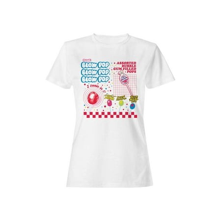Officially Licensed Blow Pop Bubble Gum Lollipop Assortment Women S T-shirt
