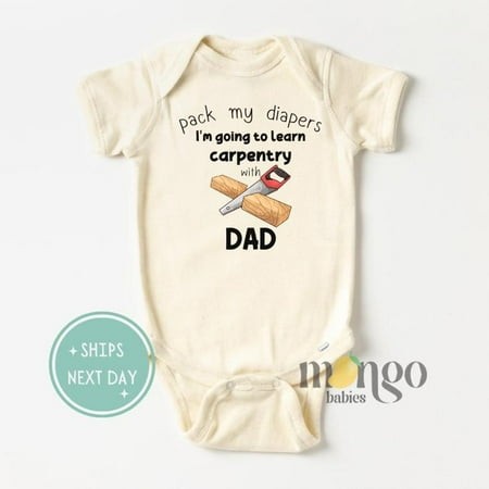 Luvly Funny Baby Onesies® Brand Carpenter Baby Clothes Carpentry Kid Tshirt Baby Announcement Baby Gift Baby Shower Gift Pack My Diapers 2313  New Bo