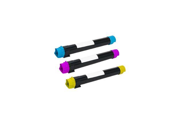 Compatible 3 Pack 006R01516 006R01515 006R01514 Toner Cartridge for Xerox Phaser 7525 7530 7535 - Cyan Magneta Yellow