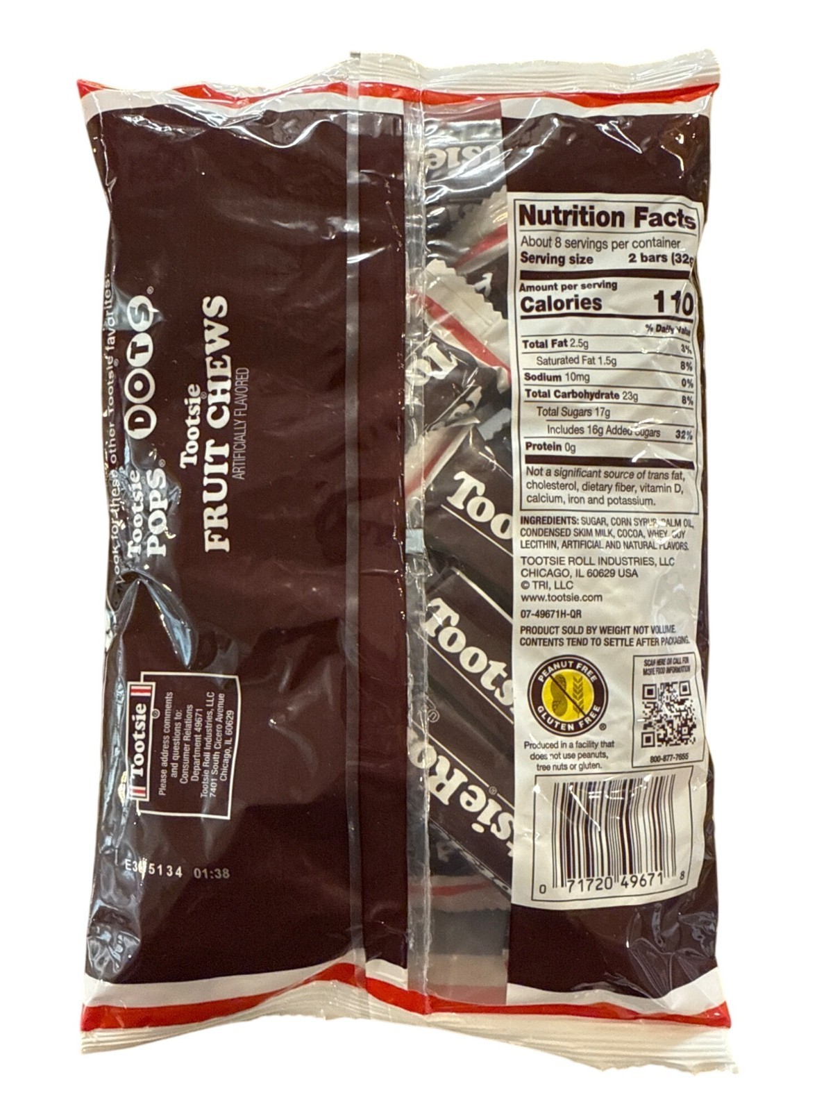 Chocolate Tootsie Roll Snack Bars 9.7 Oz Pack Approx. 16 Pcs/bag Seasonal Candy thumbnail