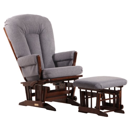 Dutailier Multi-position, Recline Colonial Glider and Nursing Ottoman
