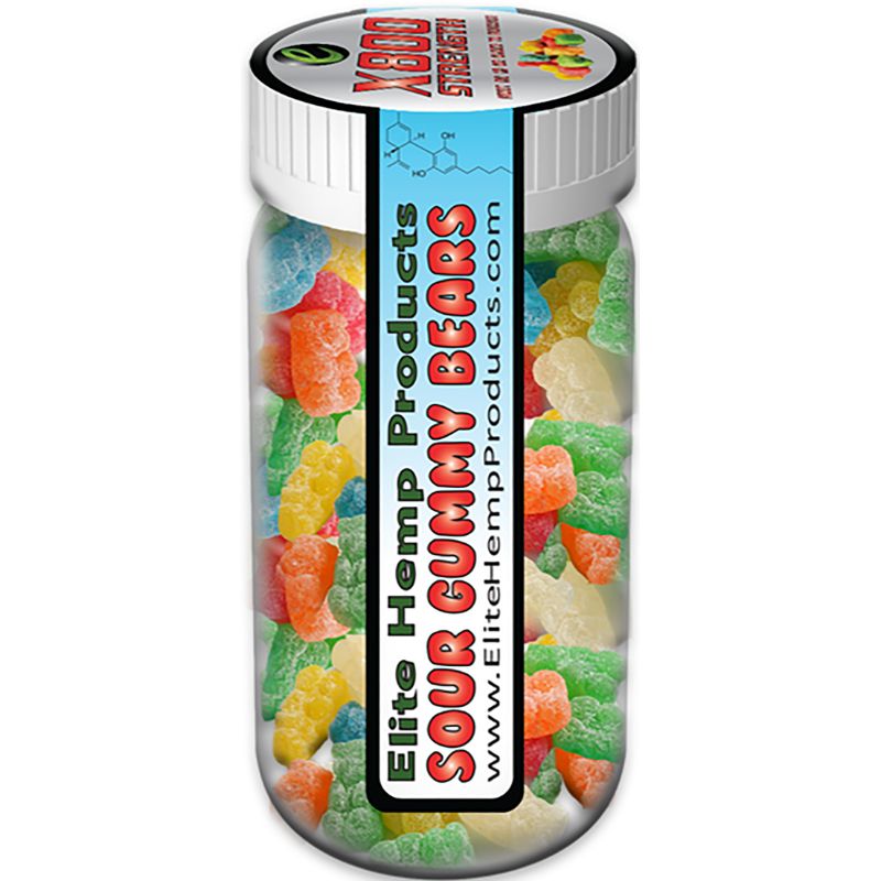 Elite Hemp Products - CBD Infused Sour Gummy Bears X800 Strength
