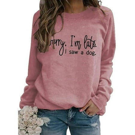 SIYUDAN Women Sweatshirts Long Sleeve Sweatshirt Women Pullover Sweatshirt Rose Gold Pullover Adult Sweatshirt Women Fall/Winter Clothes for Women Tre