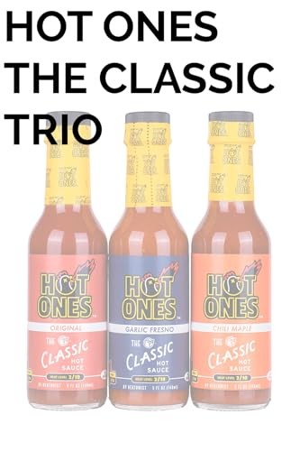 Hot Ones the Classic Trio, Hot Sauce Pack with the Classic Original, Garlic Fresno Chili & Chili Maple, Made with All Natural Ingredients, 5 Fl Oz Bot thumbnail