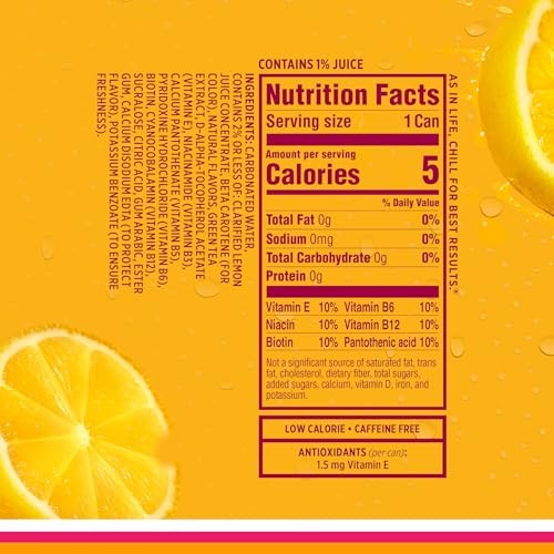 Sparkling Ice Classic Lemonade Sparkling Water, with Antioxidants and Vitamins, Zero Sugar, 7.5 Fl Oz Cans (3/10 Pack) thumbnail