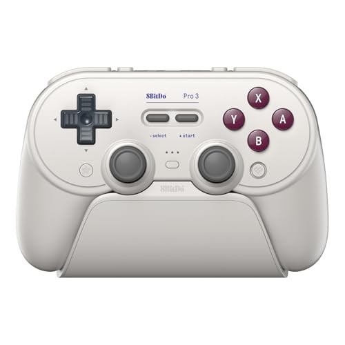 8Bitdo Pro 3 Bluetooth Controller for Switch/Switch 2 – TMR Joysticks Swappable ABXY Buttons Pro Back Buttons Charging Dock Hall Effect Triggers