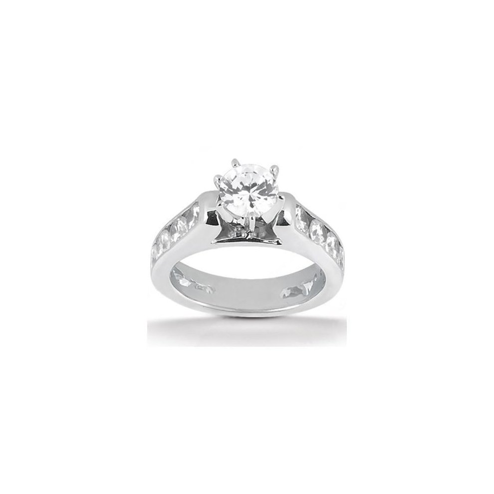 (8) 2.65 Ct. Engagement Set Diamonds F Vvs1 White Gold Ring - 8 thumbnail