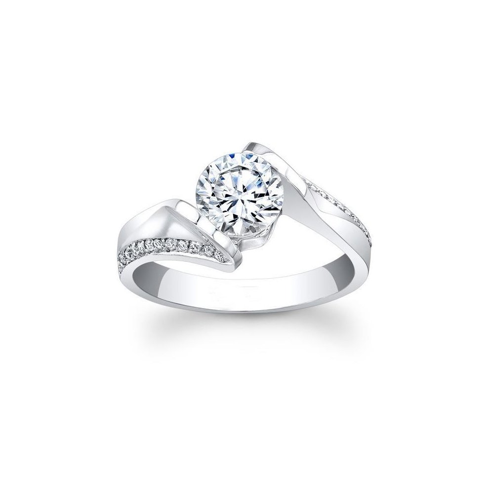 (6.5) Engagement Ring 14K White Gold New Sparkling Round Cut 4 Ct Diamonds - 8