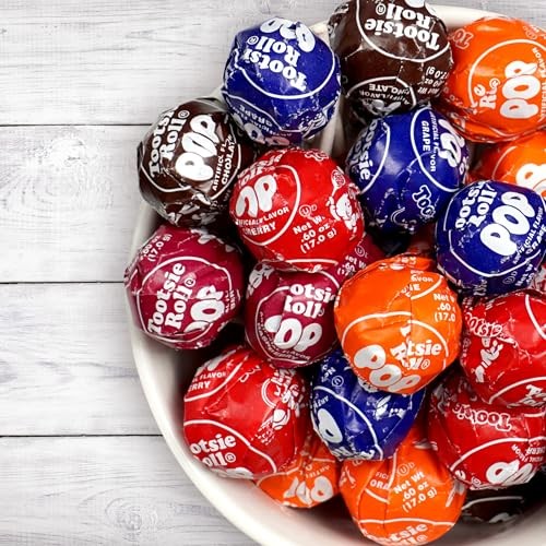Tootsie Roll Pops with Chocolate Tootsie Roll Center  1lb Bulk Bag (Approx 22 Count)  Original Assorted Fruit Flavors  the Hampton Popcorn & Candy Com thumbnail