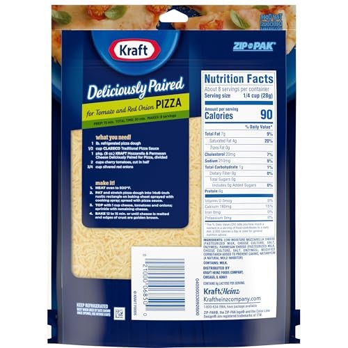 Kraft Expertly Paired Natural Traditional Cut Mozzarella & Fine Cut Parmesan Shredded Cheese (8 Oz Pouch) thumbnail