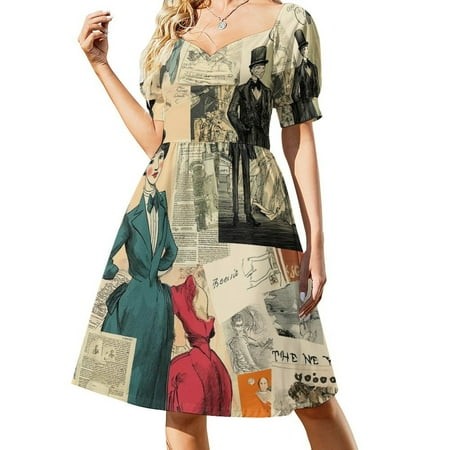Proteekart_An_artistic_collage_featuring_iconic_magazine_cart_b5ce5cdd-a01c-4973-bb70-d5bf71eed88c_1 Women S Summer Short Sleeve Casual Dresses Floral