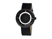 Simplify Men's '0701 the 700' Black Leather Strap Black Dial Watch