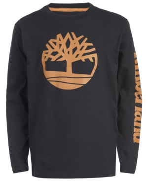 Timberland Big Boys Epsom Black Logo T-Shirt