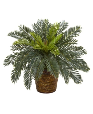 15in.  Cycas Artificial Plant in Basket