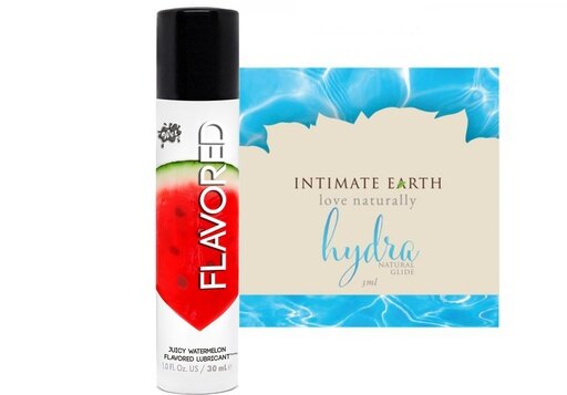 WET Flavored Juicy Watermelon 1oz (12pc) and Water Based Lubricant 5ml Foil