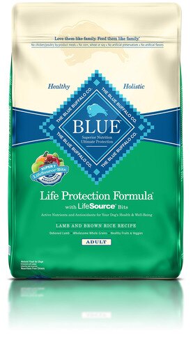 Blue Buffalo Life Protection Adult Lamb and Brown Rice Recipe Dry Dog Food, 15