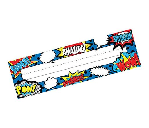 Teacher Created Resources Superhero Flat Name Plates (5588)