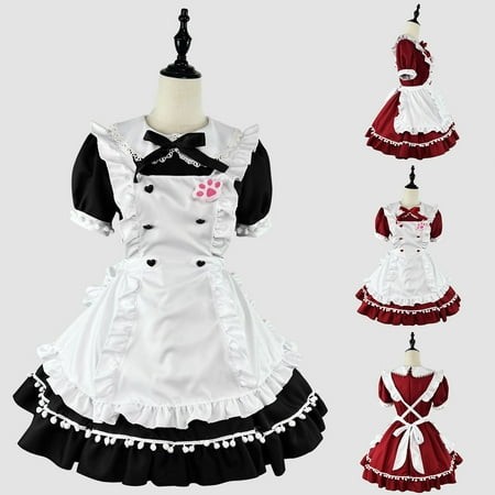 Sentmoon Maid Outfit Oversized Short Sleeve Breathable Dresses for Women 2025 with Print Loose Crew Neck Sun Dress Beer Festival Casual for Music Fest
