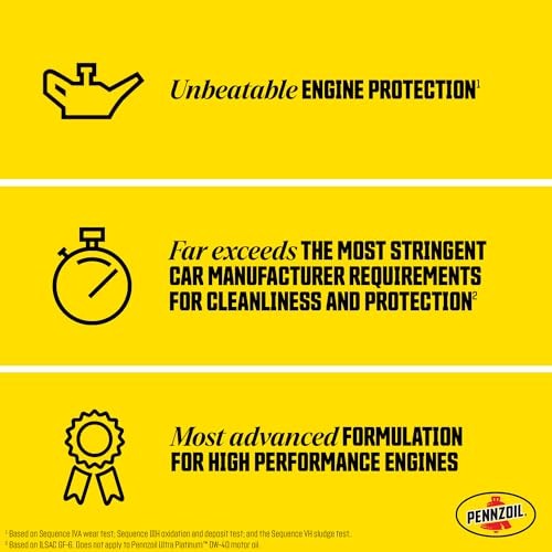 Pennzoil Ultra Platinum Full Synthetic 5W-20 Motor Oil, 1 Quart (6 Pack) thumbnail