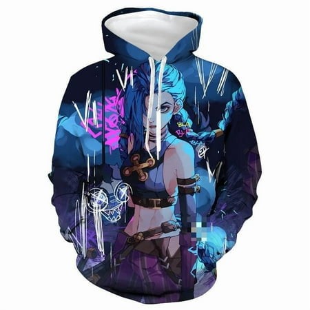 2025 Autumn and Winter New Arcane Jinx League of Legends1 Sweatshirt 3D Digital Printed Sweatshirt